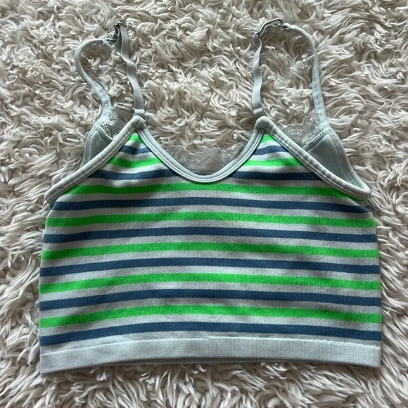 Aerie Striped Lace Trim Bralette - Picture 5 of 5